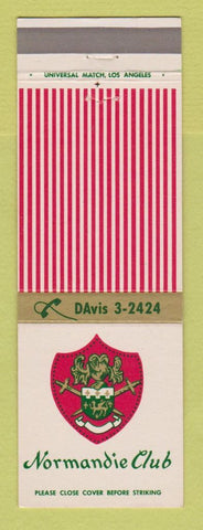 Matchbook Cover - Normandie Club Gardena CA