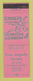 Matchbook Cover - Tow Jagielly Society New Castle PA PINK WEAR