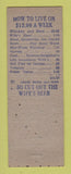 Matchbook Cover - WP Wallace Antiques Uniontown PA