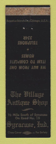 Matchbook Cover - Village Antique Shop Syracuse IN WEAR