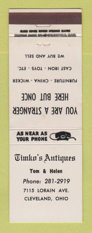 Matchbook Cover - Timko's Antiques Cleveland OH