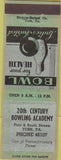 Matchbook Cover - 20th Century Bowling Academy York PA