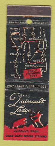 Matchbook Cover - Lake Quinault Lodge WA WORN