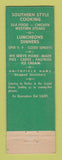 Matchbook Cover - Wright's Town House Richmond VA