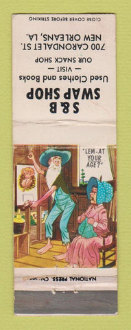 Matchbook Cover - S&B Swap Shop New Orleans LA hillbilly WEAR