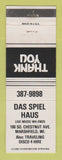 Matchbook Cover - Das Spiel Haus Marshfield WI