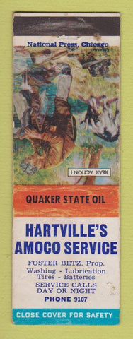 Matchbook Cover - Hartville Amoco oil gas WEAR
