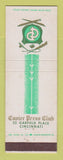 Matchbook Cover - Cuvier Press Club Cincinnati OH