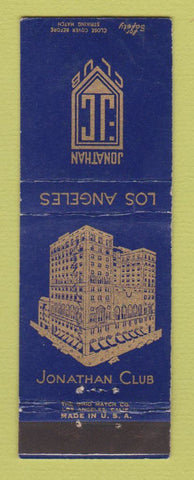 Matchbook Cover - Jonathan Club Los Angeles CA FOR SAFETY