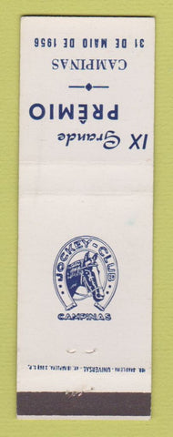 Matchbook Cover - IX Grande Premio Campinas Brazil