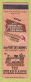 Matchbook Cover - Hotel Fort Des Moines IA Steak Ranch