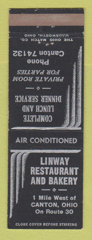 Matchbook Cover - Linway Restaurant Bakery Canton OH