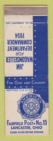Matchbook Cover - American Legion Fairfield Post Lancaster OH