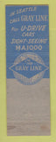 Matchbook Cover - Yellow Cab Taxi Seattle WA