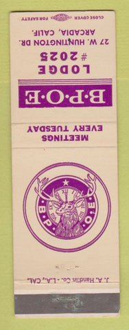 Matchbook Cover - Elks Lodge Arcadia CA