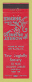 Matchbook Cover - Tow Jagielly Society New Castle PA RED