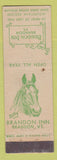 Matchbook Cover - Brandon Inn VT WEAR