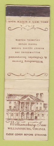 Matchbook Cover - Williamsburg Inn VA