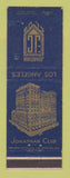 Matchbook Cover - Jonathan Club Los Angeles CA FOR SAFETY