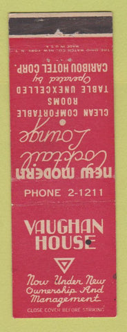 Matchbook Cover - Vaughan House  WEAR