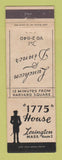 Matchbook Cover - 1775 House Lexington MA