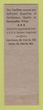 Matchbook Cover - Caroline Poultry Farms Federalsburg MD