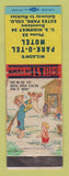 Matchbook Cover - Park O Tel Motel Estes Park Colorado hillbilly