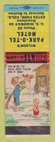 Matchbook Cover - Park O Tel Motel Estes Park Colorado hillbilly