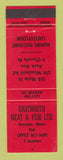 Matchbook Cover - Dartmouth Meat Fish