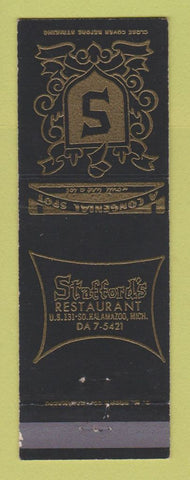 Matchbook Cover - Stafford's Restaurant Kalamazoo MI