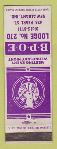 Matchbook Cover - Elks Lodge New Albany IN