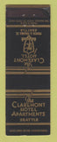 Matchbook Cover - Claremont Hotel Seattle WA WEAR