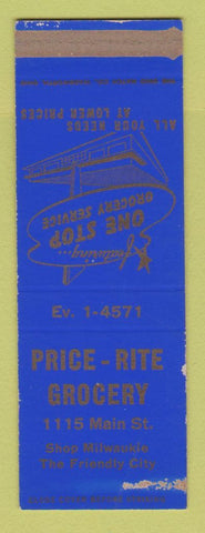 Matchbook Cover - Price Rite Grocery  SAMPLE WEAR