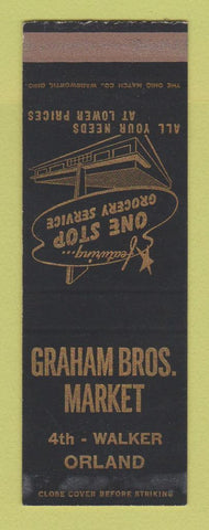 Matchbook Cover - Graham Bros Market Orland SAMPLE WEAR