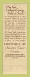 Matchbook Cover - Usinger's Sausage Milwaukee WI WEAR