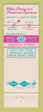 Matchbook Cover - Trinkaus Manor Uitca NY