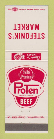 Matchbook Cover - Stefonik's Market Grocery Proten Beef