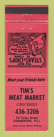 Matchbook Cover - Tim's Meat Market Summerside PEI PE