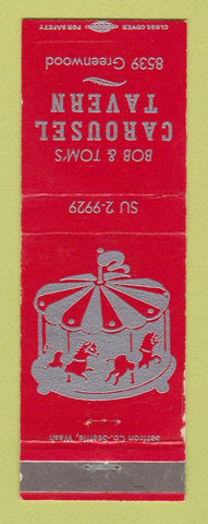 Matchbook Cover - Bob & Tom's Carousel Tavern