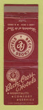 Matchbook Cover - Beck Cross Hotels CHAIN WEAR