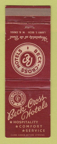 Matchbook Cover - Beck Cross Hotels CHAIN WEAR