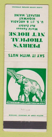 Matchbook Cover - Perry's Tropical Nut House Belfast ME