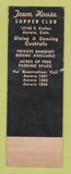 Matchbook Cover - Town House Supper Club Aurora Colorado Colfax WORN