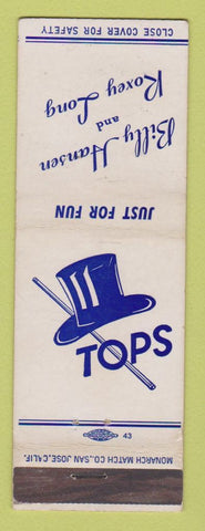 Matchbook Cover - Bill Hansen and Roxey Long Oakland CA