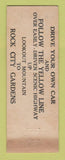 Matchbook Cover - Rock City Gardens Lookout Mountain WEAR