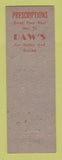 Matchbook Cover - Daw's Drug Stores