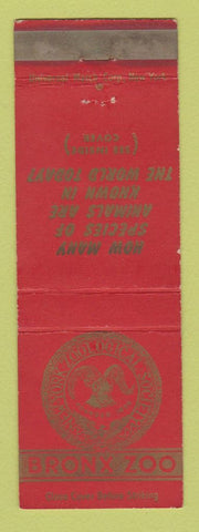 Matchbook Cover - Bronx Zoo NY WEAR