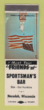 Matchbook Cover - Sportsman's Bar Necedah WI