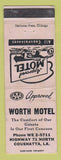 Matchbook Cover - Worth Motel Coushatta LA WEAR