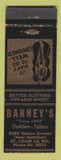 Matchbook Cover - Barney's Men's Clothes St Louis MO